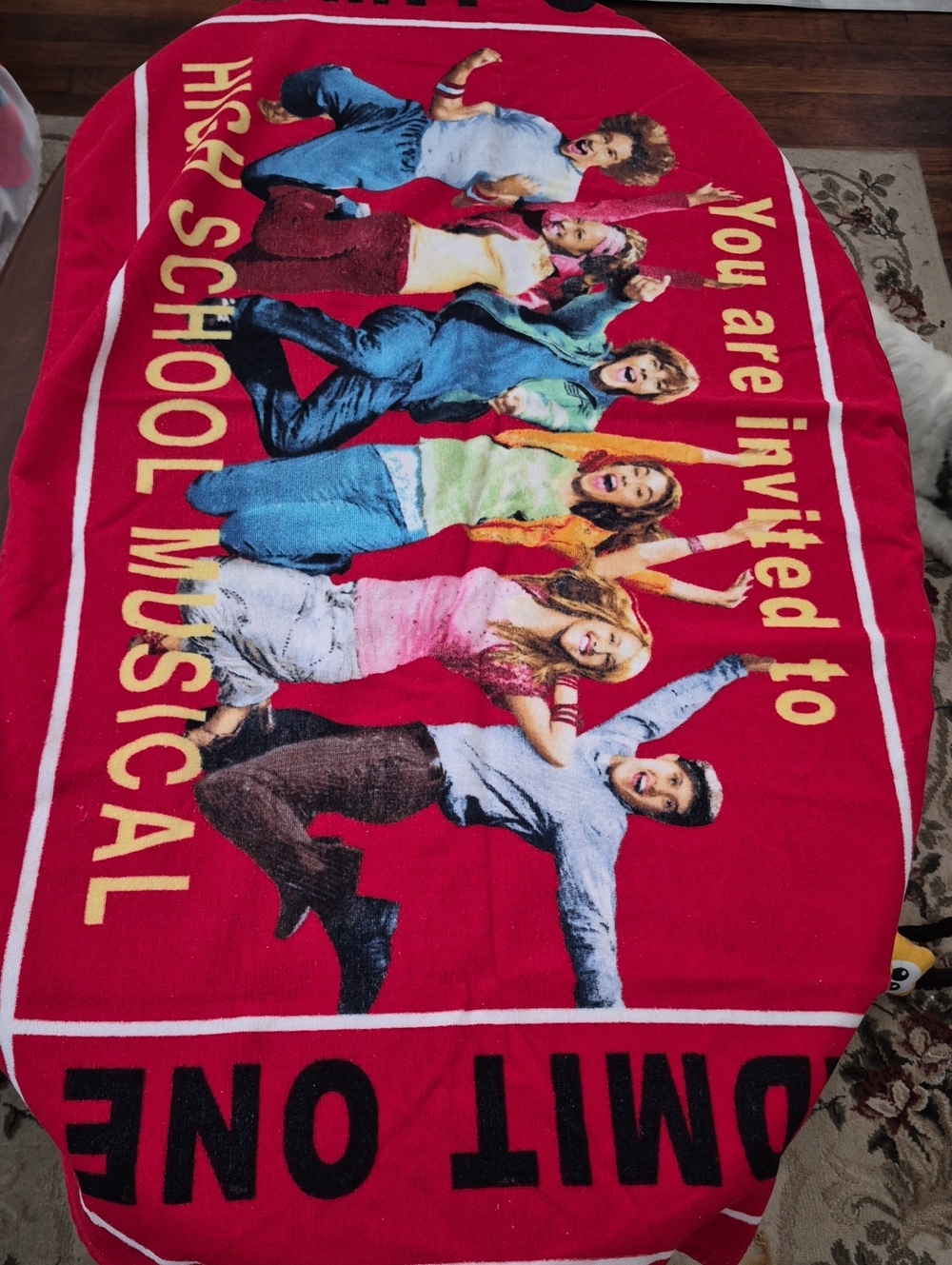 Unbranded Red High School Musical Character Beach Towel